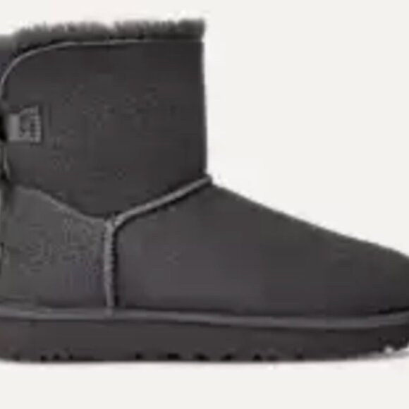 Boots Uggs size 11 UGG® Mini Bailey Bow II Boot Black - Picture 4 of 4